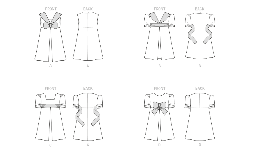 Butterick 6886 Children's Dress sewing pattern from Jaycotts Sewing Supplies