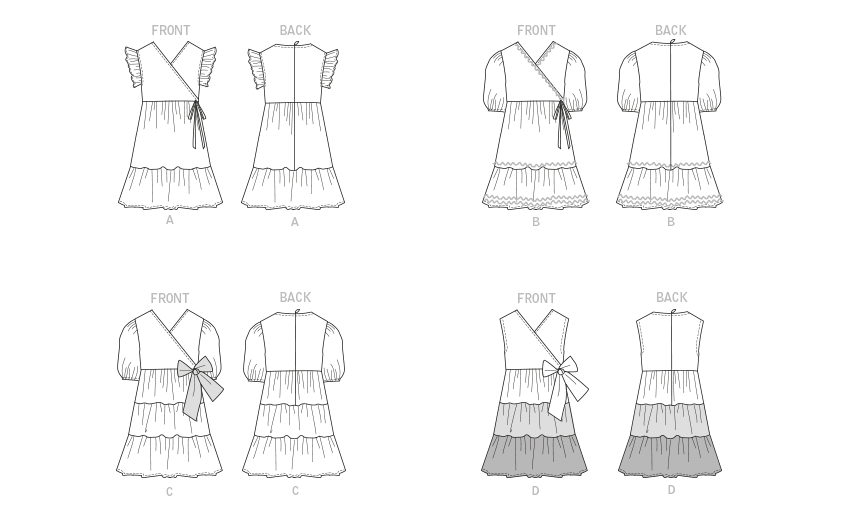 Butterick 6887 Children's Dress sewing pattern from Jaycotts Sewing Supplies