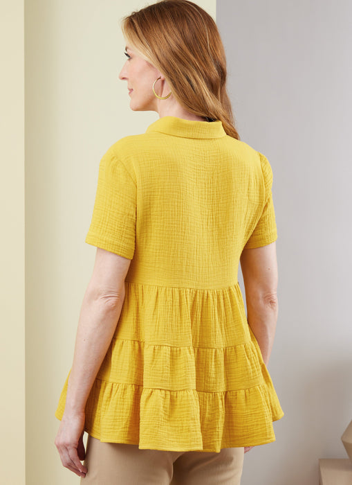 Butterick sewing pattern 6897 Misses' Top from Jaycotts Sewing Supplies