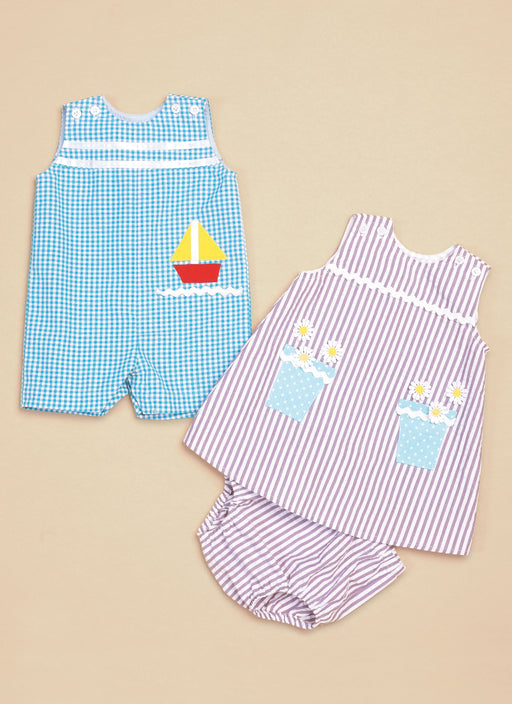 Butterick sewing pattern 6905 Baby Overalls, Dress and Panties from Jaycotts Sewing Supplies