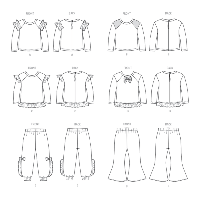 Butterick sewing pattern 6920 Infants' Knit Top and Pants from Jaycotts Sewing Supplies