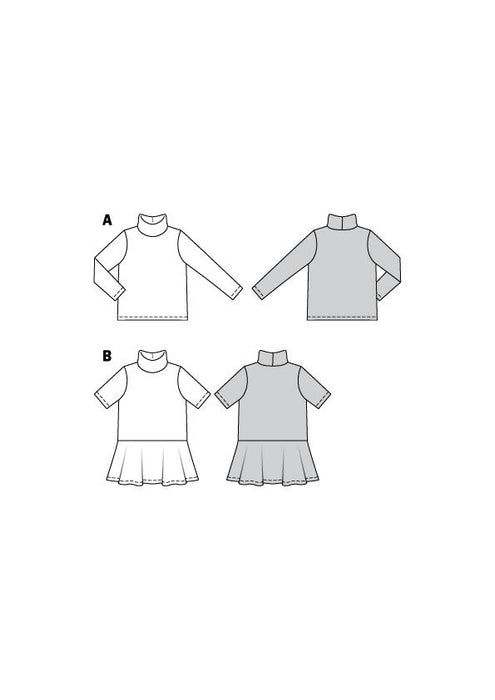 Burda Sewing Pattern 9272 Children's Top, Dress from Jaycotts Sewing Supplies