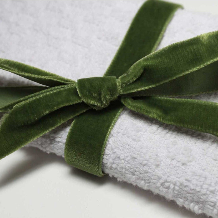Berisfords Velvet Ribbon, Moss Green from Jaycotts Sewing Supplies
