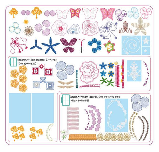 Brother Embroidery USB 001 | 3D motifs from Jaycotts Sewing Supplies