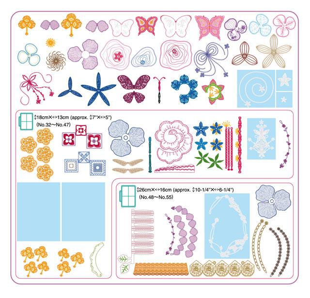 Brother Embroidery USB 001 | 3D motifs from Jaycotts Sewing Supplies