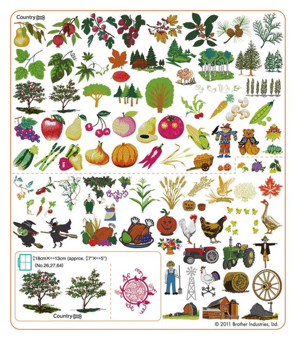 Brother Embroidery USB 006 | Autumn from Jaycotts Sewing Supplies