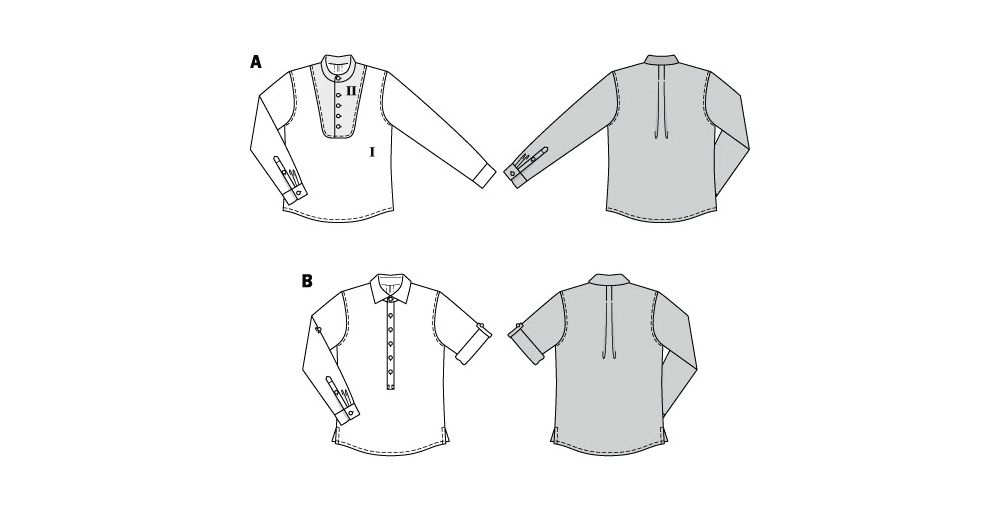Burda Style Sewing Pattern 5895 Men's Top from Jaycotts Sewing Supplies