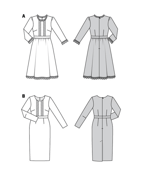 Burda Sewing Pattern 5983 Misses' Dress with Wide or Narrow Skirt from Jaycotts Sewing Supplies