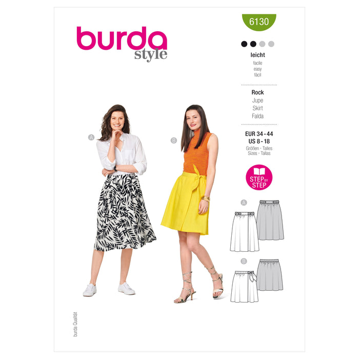 Burda Sewing Pattern 6130 Skirt from Jaycotts Sewing Supplies