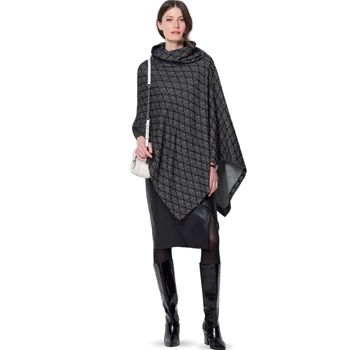 Burda Sewing Pattern 6175 Cape with roll neck from Jaycotts Sewing Supplies