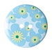 Buttons: Deco #11B Floral - White / Blue from Jaycotts Sewing Supplies