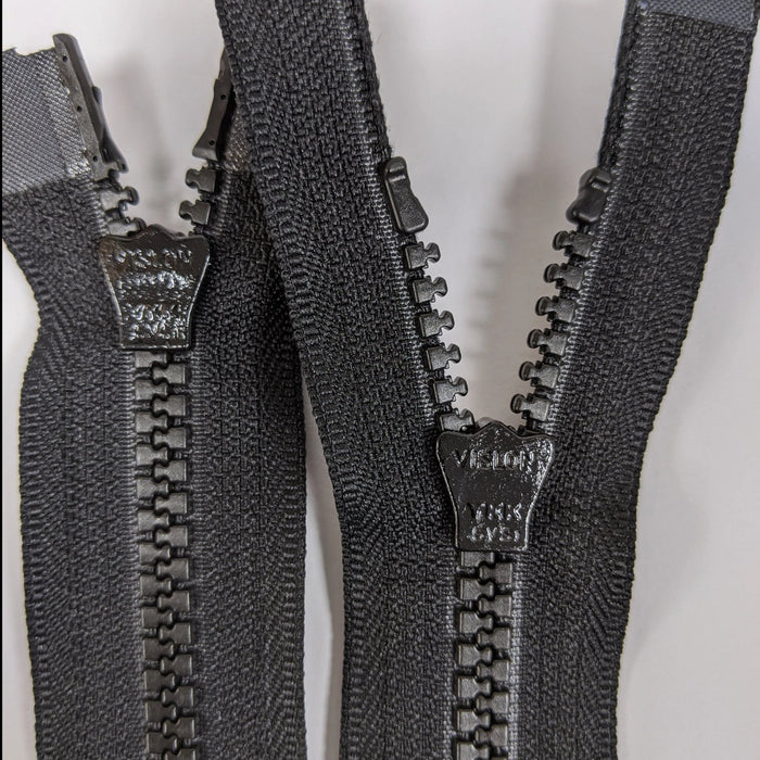 YKK Two Way Open End Zip No.5 | Medium | Black from Jaycotts Sewing Supplies