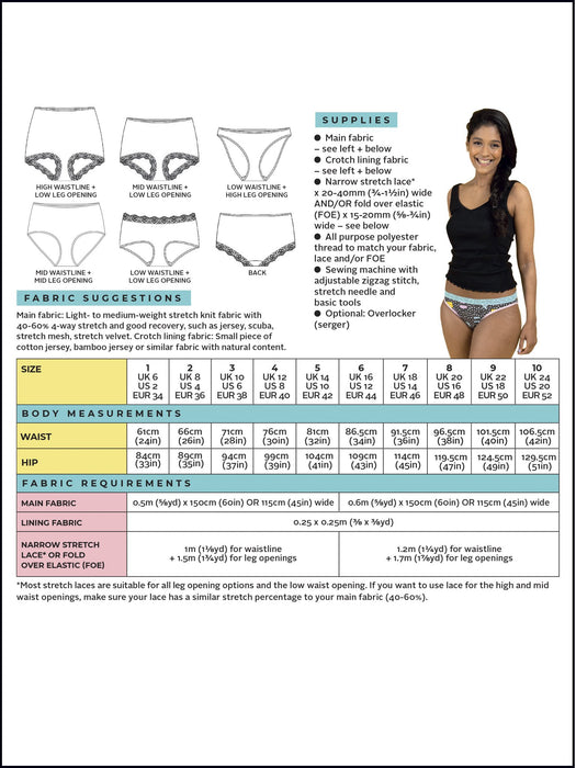 Tilly & The Buttons Iris - pattern for knickers from Jaycotts Sewing Supplies