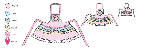 Kwik Sew 0136 Misses'/Girls'/Dolls' Aprons from Jaycotts Sewing Supplies