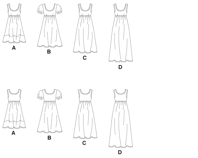 M5893 Misses'/Women's Dresses In 4 Lengths from Jaycotts Sewing Supplies