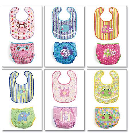 M6108 Infants' Bibs & Nappy Covers from Jaycotts Sewing Supplies
