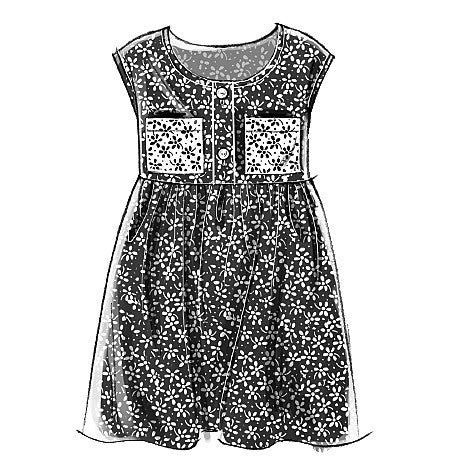 M6275 Girls' Dresses, Scarf & Leggings from Jaycotts Sewing Supplies