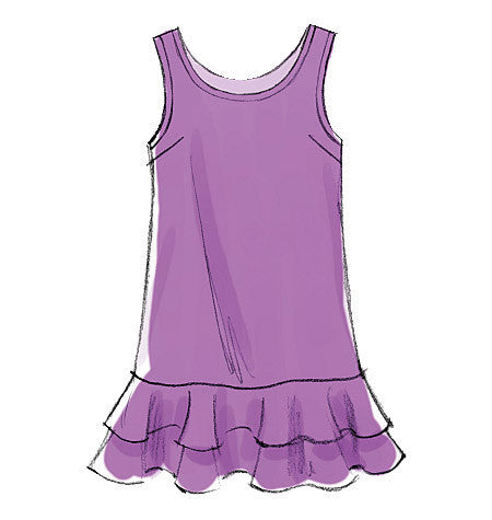 M6275 Girls' Dresses, Scarf & Leggings from Jaycotts Sewing Supplies