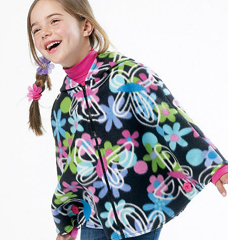M6431 Girls' Poncho Coats from Jaycotts Sewing Supplies