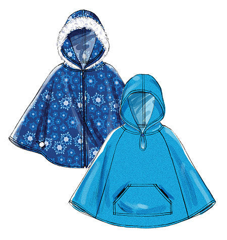 M6431 Girls' Poncho Coats from Jaycotts Sewing Supplies