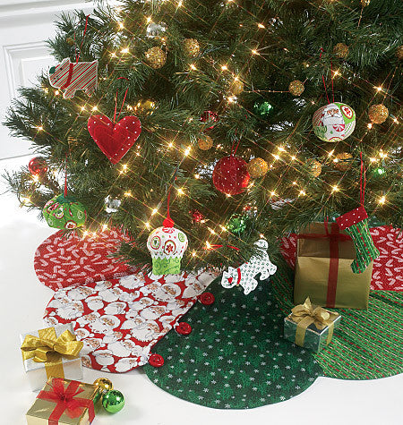M6453 Ornaments, Wreath, Tree Skirt and Stocking from Jaycotts Sewing Supplies