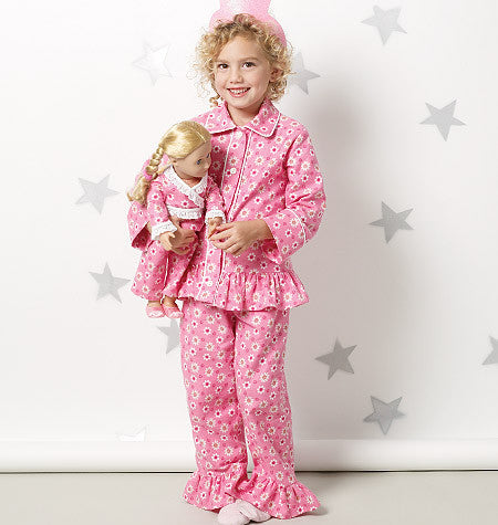 M6458 Kid's Pyjama Tops & Pants from Jaycotts Sewing Supplies