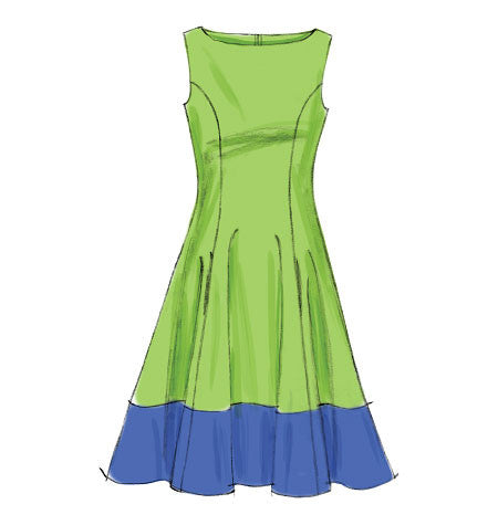 M6741 Misses'/Women's Petite Lined Dresses | Easy from Jaycotts Sewing Supplies