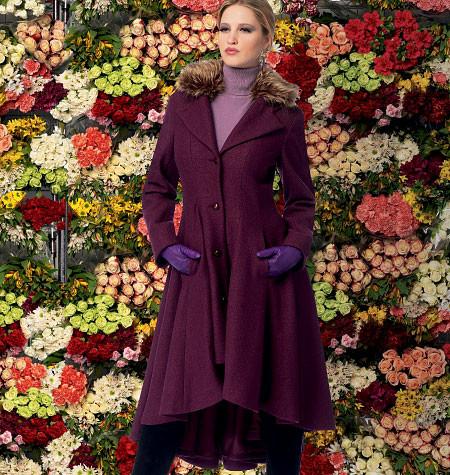 M6800 Misses'/Miss Petite Lined Coats, Belt + Detachable Collar & Hood from Jaycotts Sewing Supplies