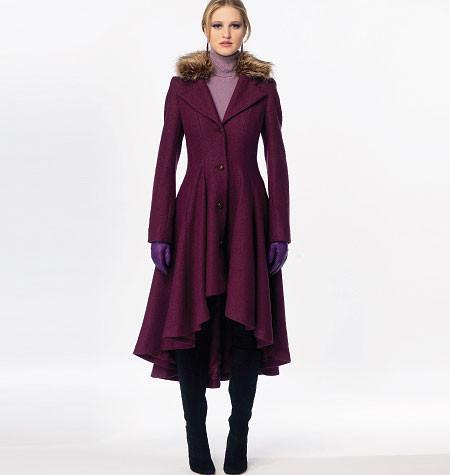 M6800 Misses'/Miss Petite Lined Coats, Belt + Detachable Collar & Hood from Jaycotts Sewing Supplies