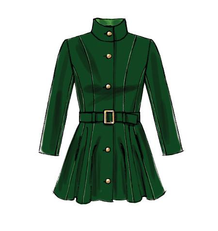M6800 Misses'/Miss Petite Lined Coats, Belt + Detachable Collar & Hood from Jaycotts Sewing Supplies