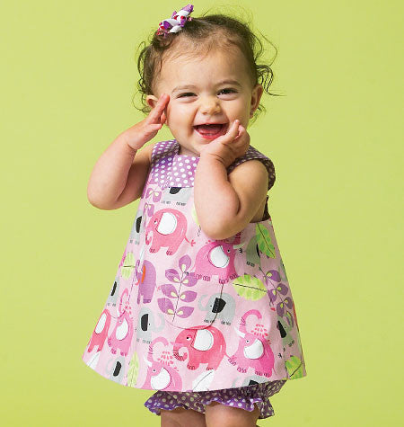M6912 Infants' Reversible Top, Dresses; Bloomers & Pants | Easy from Jaycotts Sewing Supplies