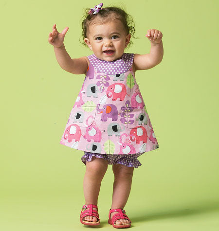 M6912 Infants' Reversible Top, Dresses; Bloomers & Pants | Easy from Jaycotts Sewing Supplies
