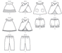 M6912 Infants' Reversible Top, Dresses; Bloomers & Pants | Easy from Jaycotts Sewing Supplies