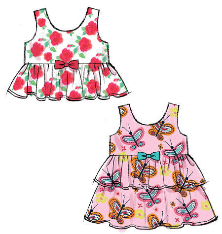 M6944 Toddlers' Top, Dresses, Rompers & Panties | Easy from Jaycotts Sewing Supplies