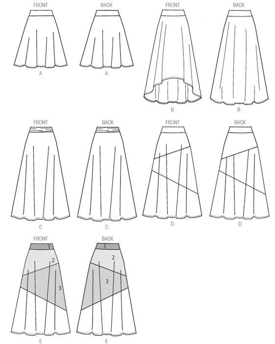M6966 Misses' Skirts | Easy from Jaycotts Sewing Supplies