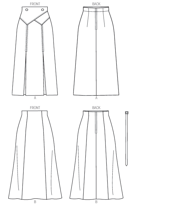 M6993 Misses' Skirts & Belt from Jaycotts Sewing Supplies