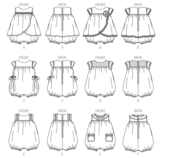 M7107 Infants' Rompers from Jaycotts Sewing Supplies