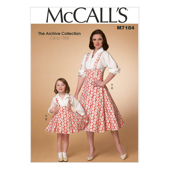 M7184 Misses'/Children's/Girls' Top and Jumper from Jaycotts Sewing Supplies