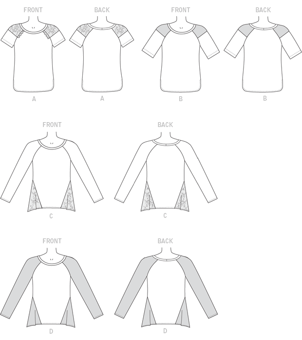 M7286 Misses' Tops from Jaycotts Sewing Supplies
