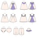 M7342 Infants back-bow dresses, leggings & hat from Jaycotts Sewing Supplies