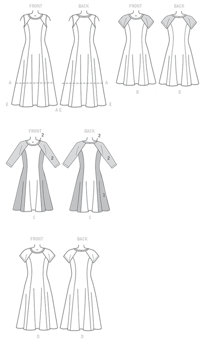M7349 Misses'/petite Fit and Flare dress from Jaycotts Sewing Supplies