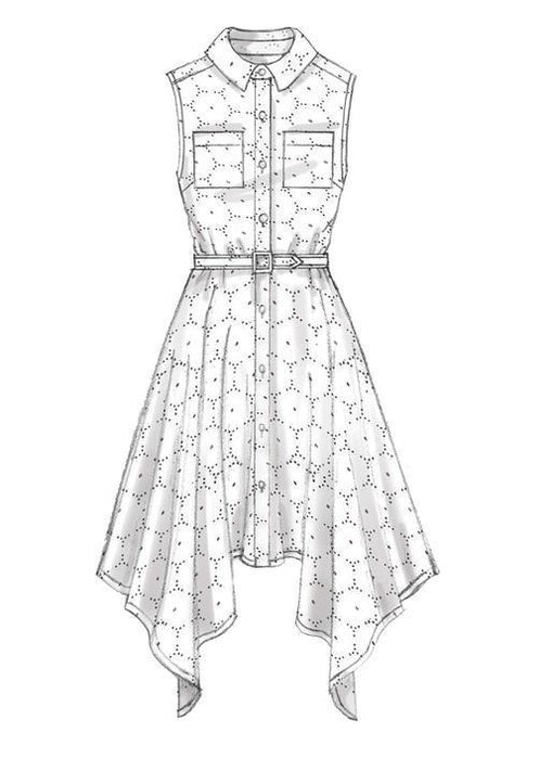 M7351 Misses' Shirtdress with pockets and belt from Jaycotts Sewing Supplies
