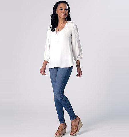 M7357 Misses' Banded Tops with Yoke from Jaycotts Sewing Supplies