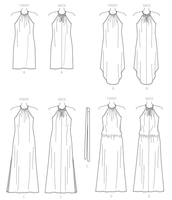 M7405 Dresses and belt McCalls pattern from Jaycotts Sewing Supplies