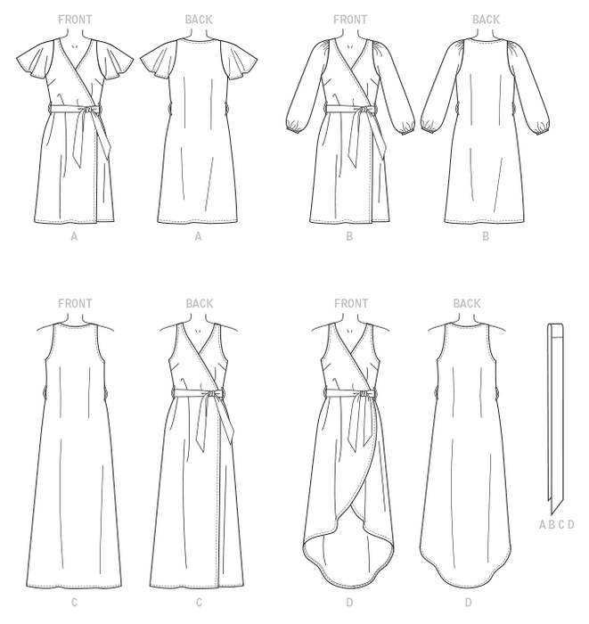 M7406 Dresses and belt McCalls pattern from Jaycotts Sewing Supplies