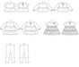 M7458 Toddlers' Gathered Tops, Dresses and Leggings from Jaycotts Sewing Supplies
