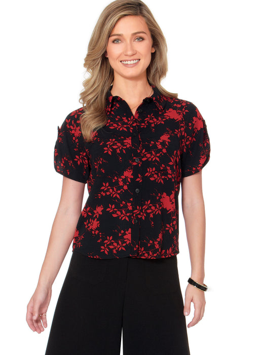 M7472 Misses' Raglan Sleeve, Button-Down Shirts and Tunics from Jaycotts Sewing Supplies