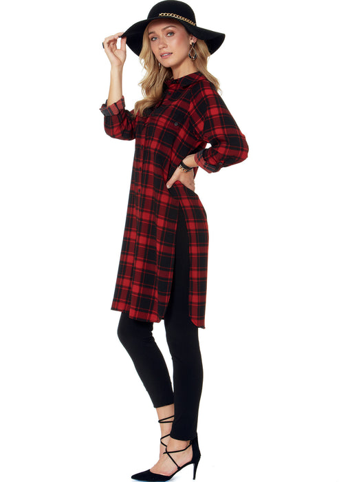 M7472 Misses' Raglan Sleeve, Button-Down Shirts and Tunics from Jaycotts Sewing Supplies
