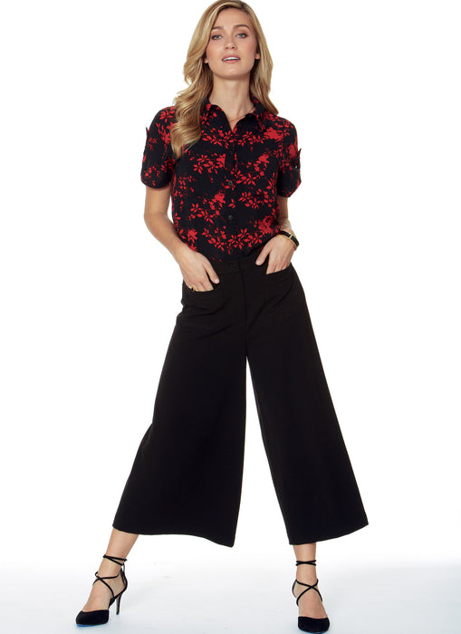 M7472 Misses' Raglan Sleeve, Button-Down Shirts and Tunics from Jaycotts Sewing Supplies