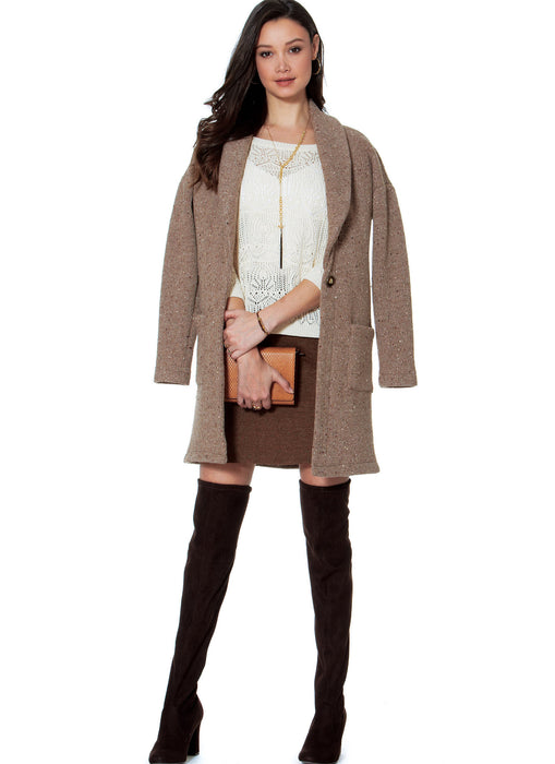 M7476 Misses' Drop-Shoulder Vest and Cardigans from Jaycotts Sewing Supplies